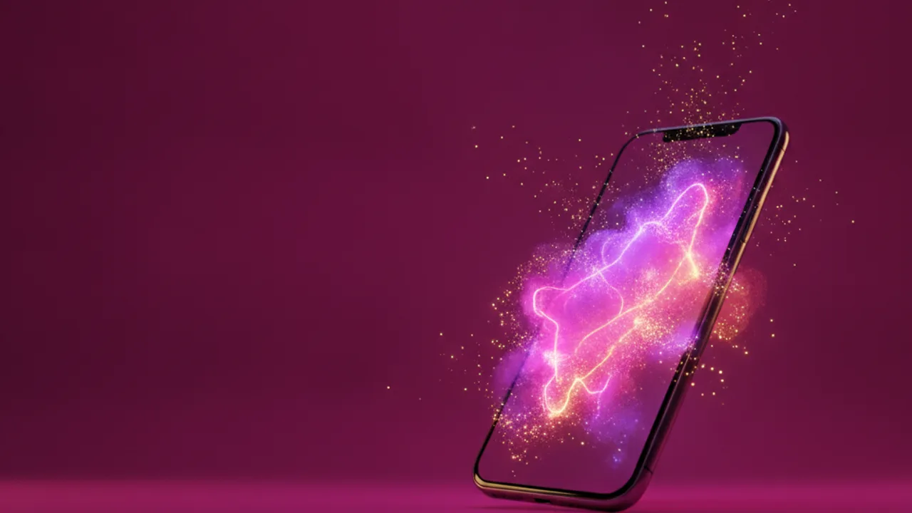 Neon ışıklı akıllı telefon — Levabet mobil giriş